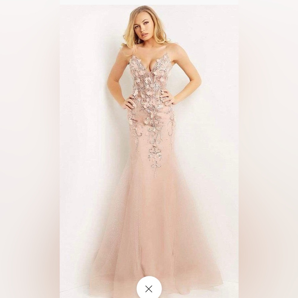 Jovani Beaded Floral Appliqué Corest dress Size 0